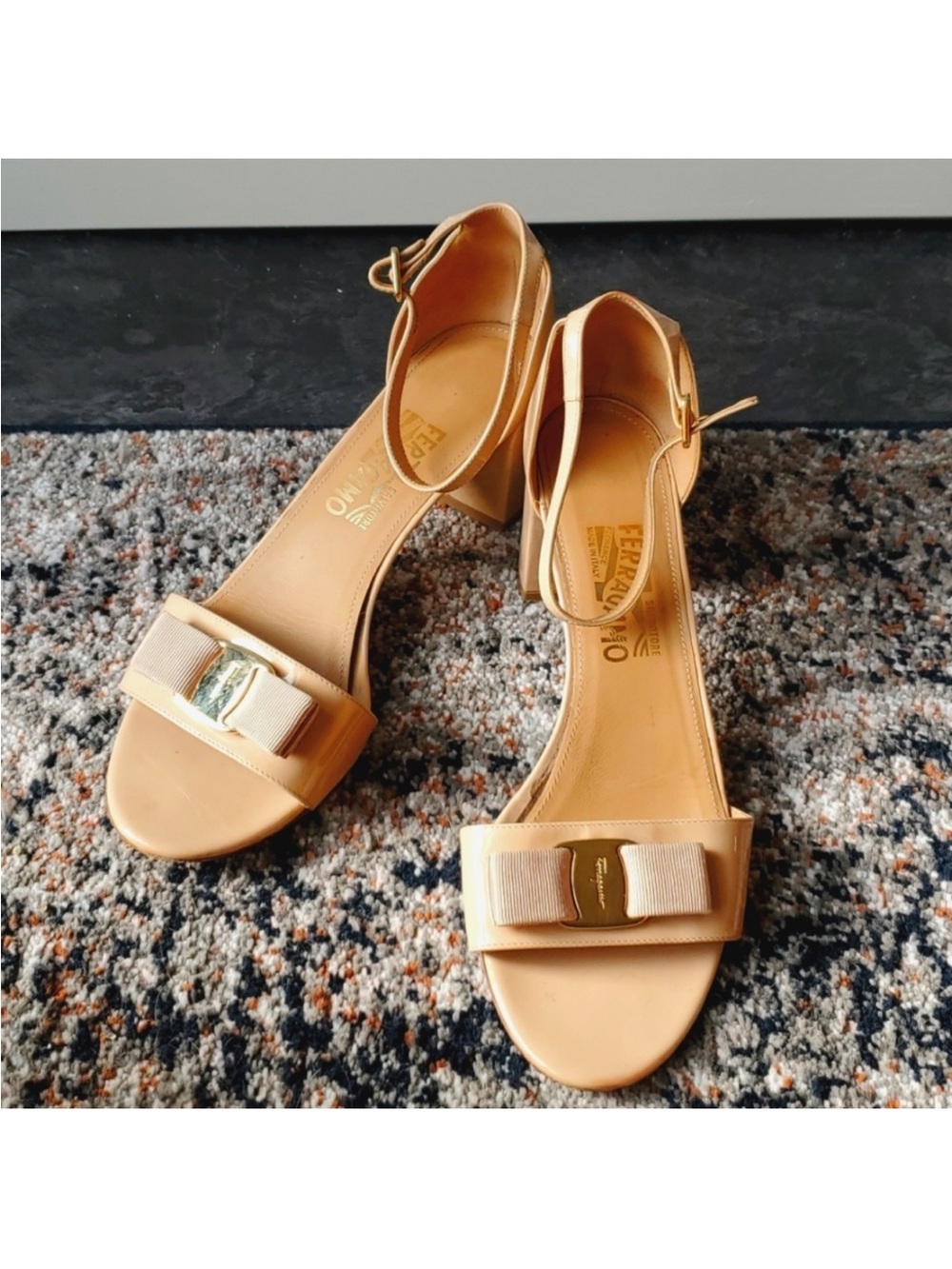 Authentic Salvatore Ferragamo Block Heels - Picture 9 of 11